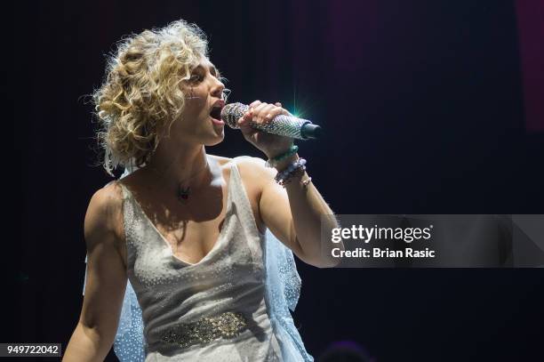 Clare Bowen performs at Nashville in Concert at The O2 Arena on April 21, 2018 in London, England.