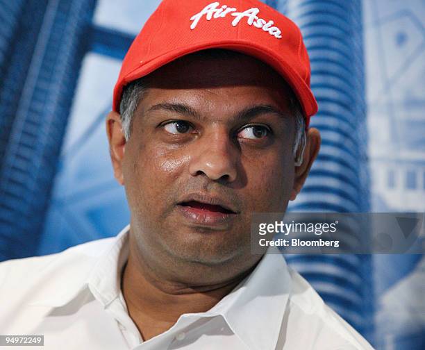 Tony Fernandes, group chief executive officer of AirAsia Bhd., speaks during an interview in Kuala Lumpur, Malaysia, on Wednesday, Aug. 26, 2009....