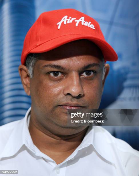 Tony Fernandes, group chief executive officer of AirAsia Bhd., pauses during an interview in Kuala Lumpur, Malaysia, on Wednesday, Aug. 26, 2009....