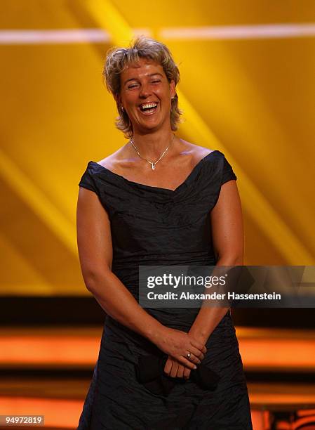 Steffi Nerius receives the female 'Athlete of the Year' award during the 'Athlete of the Year' gala at the Kurhaus Baden-Baden on December 20, 2009...