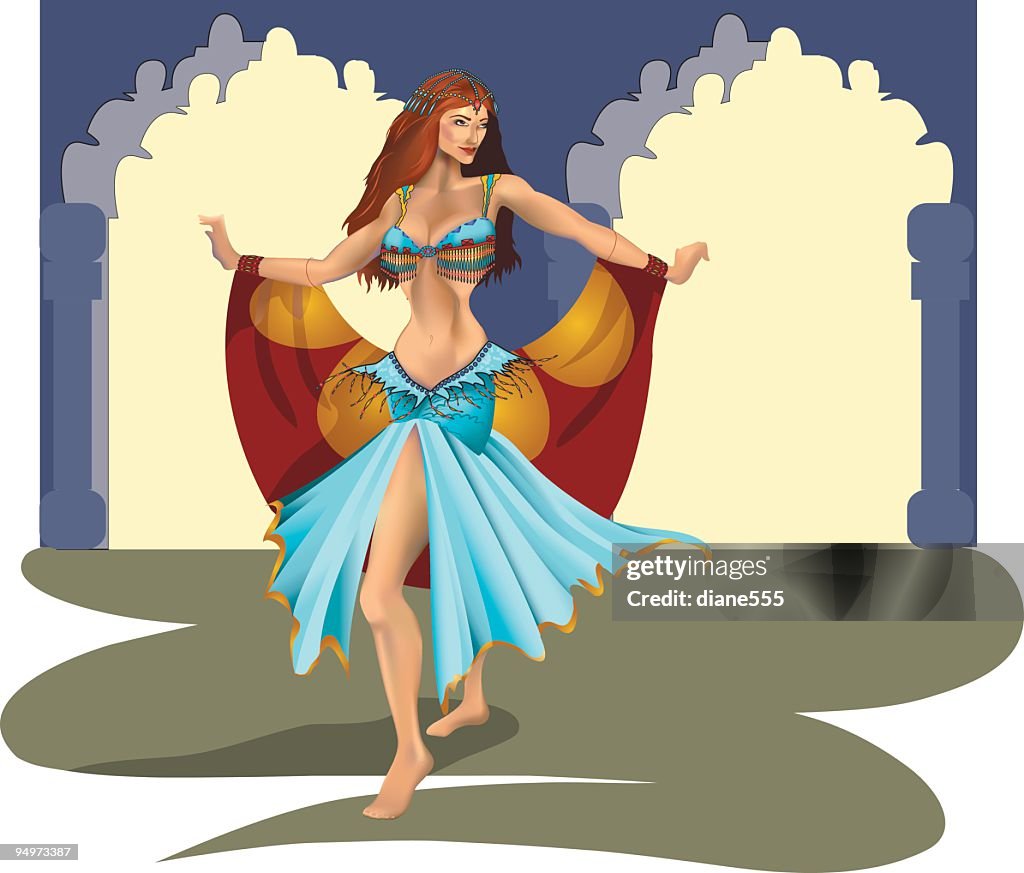 Belly Dancer - Gradient Mesh