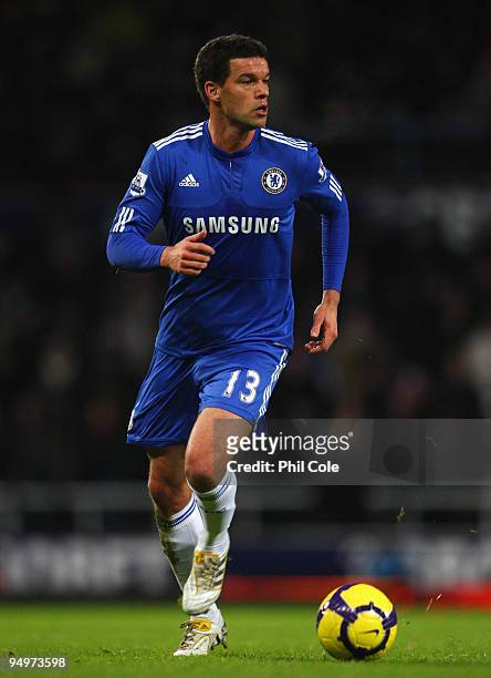 Michael Ballack of Chelsea in action during the Barclays Premier League match between West Ham United and Chelsea at Upton Park on December 20, 2009...