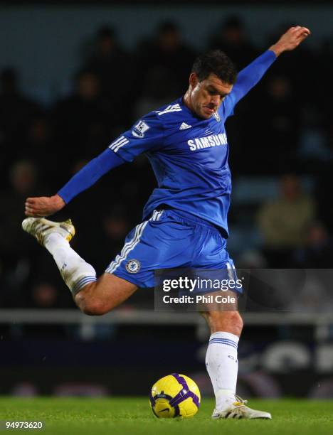 Michael Ballack of Chelsea in action during the Barclays Premier League match between West Ham United and Chelsea at Upton Park on December 20, 2009...