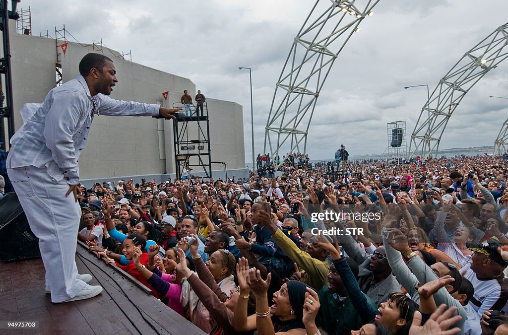 US band Kool & the Gang singer Claydes Charles Smith performs during