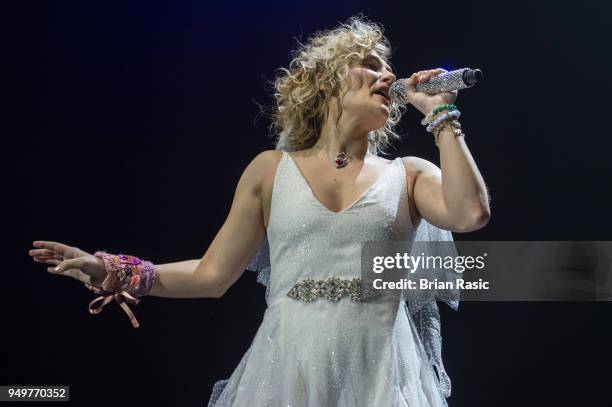 Clare Bowen performs at Nashville in Concert at The O2 Arena on April 21, 2018 in London, England.