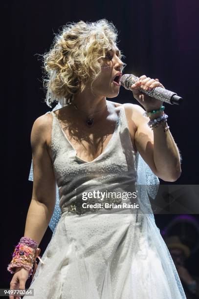 Clare Bowen performs at Nashville in Concert at The O2 Arena on April 21, 2018 in London, England.