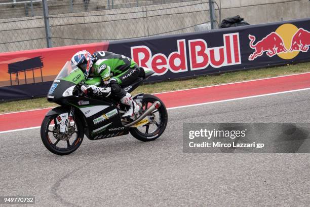 John McPhee of Great Britain and CIP Green Power KTM during the Moto3 qualifying practice during the MotoGp Red Bull U.S. Grand Prix of The Americas...
