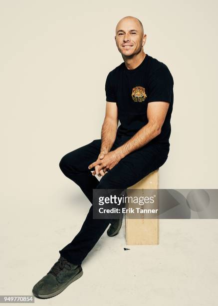 Shane Dorian of the film Momentum Generation poses for a portrait during the 2018 Tribeca Film Festival at Spring Studio on April 21, 2018 in New...