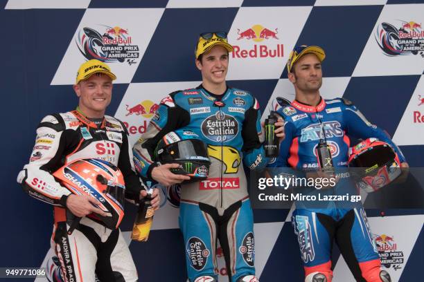 Sam Lowes of Great Britain and Swiss Innovative Investors, Alex Marquez of Spain and EG 0,0 Marc VDS and Mattia Pasini of Italy and Italtrans Racing...