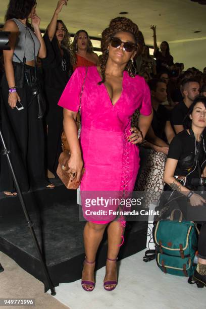 Paola Lima attends at Agua de Coco Front Row at SPFW N45 Summer 2019 at Ibirapuera's Bienal Pavilion on April 21, 2018 in Sao Paulo, Brazil.
