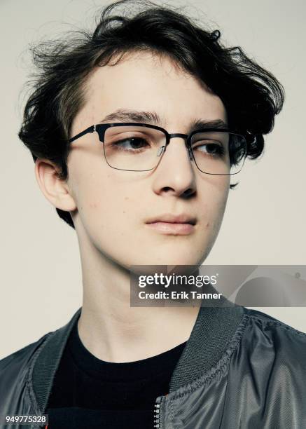 Toby Nichols of the film The Dark poses for a portrait during the 2018 Tribeca Film Festival at Spring Studio on April 21, 2018 in New York City.