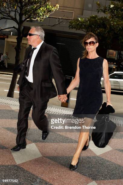 Actor Steve Bisley arrives at court ahead of his appearance on charges of allegedly assaulting his ex-wife, Sydney publicist Sally Burleigh, at...