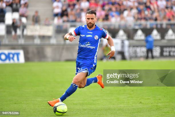 Anthony Goncalves of Strasbourg during the Ligue 1 match between Amiens SC and Strasbourg at Stade de la Licorne on April 21, 2018 in Amiens, .