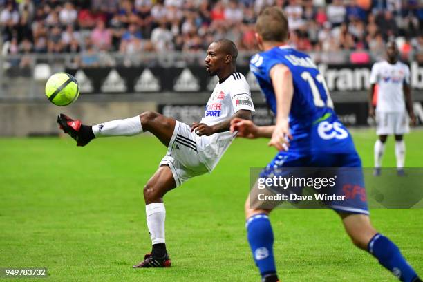 Gael Kakuta of Amiens during the Ligue 1 match between Amiens SC and Strasbourg at Stade de la Licorne on April 21, 2018 in Amiens, .