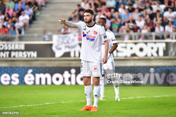 Thomas Monconduit of Amiens during the Ligue 1 match between Amiens SC and Strasbourg at Stade de la Licorne on April 21, 2018 in Amiens, .