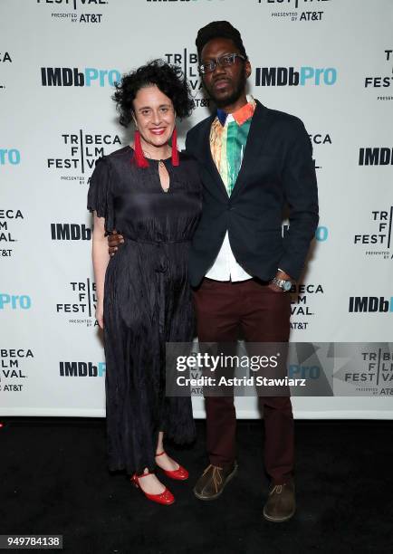 Risa Mickenberg and Forrest attends the 2018 Tribeca Film Festival after party for Egg hosted by the IMDbPro App TAO Downtown on April 21, 2018 in...