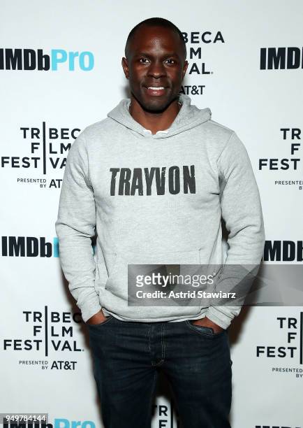 Actor Gbenga Akinnagbe attends the 2018 Tribeca Film Festival after party for Egg hosted by the IMDbPro App TAO Downtown on April 21, 2018 in New...