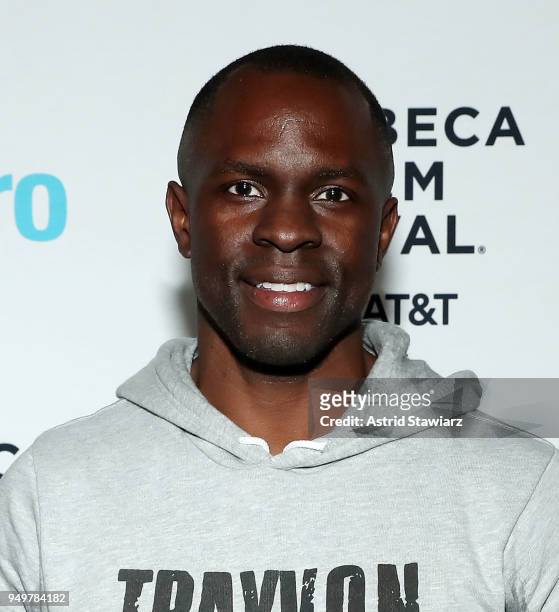 Actor Gbenga Akinnagbe attends the 2018 Tribeca Film Festival after party for Egg hosted by the IMDbPro App TAO Downtown on April 21, 2018 in New...