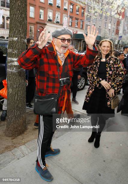 Photogrpaher Arthur Elgort and Grethe Berrett Holby attend "Jonathan" during the 2018 Tribeca Film Festival at SVA Theater on April 21, 2018 in New...