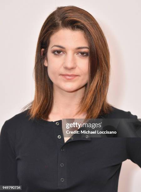 Esther Garrel attends a screening of "The Great Pretender" during the 2018 Tribeca Film Festival at Cinepolis Chelsea on April 21, 2018 in New York...