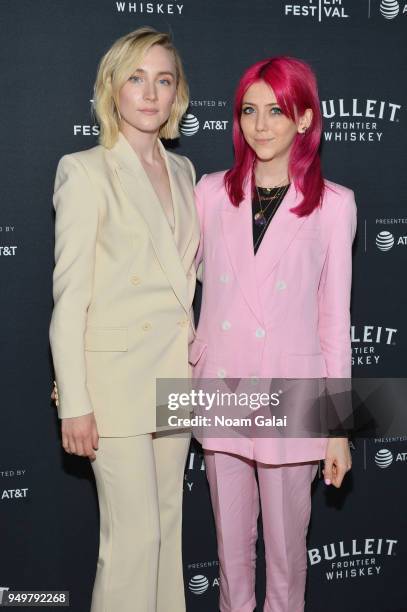 Saoirse Ronan and Scarlett Curtis celebrated at the Bulleit Frontier Whiskey official afterparty for the premiere of The Seagull during the 2018...