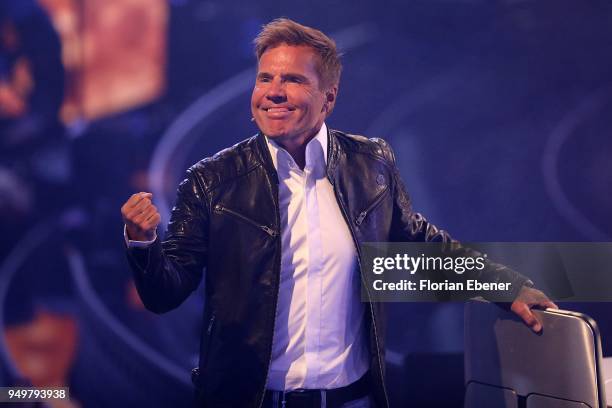 Dieter Bohlen during the second event show of the tv competition 'Deutschland sucht den Superstar' at Coloneum on April 21, 2018 in Cologne, Germany....