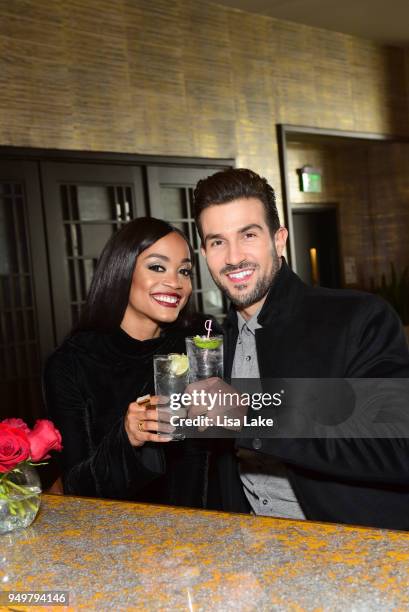 The Bachelorette's Rachel Lindsay celebrates Birthday with fiance Bryan Abasolo at SugarHouse Casino on April 21, 2018 in Philadelphia, Pennsylvania.