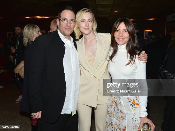 Director Michael Mayer, Saoirse Ronan, and Producer Leslie Urdang celebrated at the Bulleit Frontier Whiskey official afterparty for the premiere of...