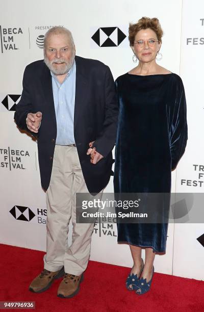 Actors Brian Dennehy and Annette Bening attend the premiere of "The Seagull" during the 2018 Tribeca Film Festival at BMCC Tribeca PAC on April 21,...