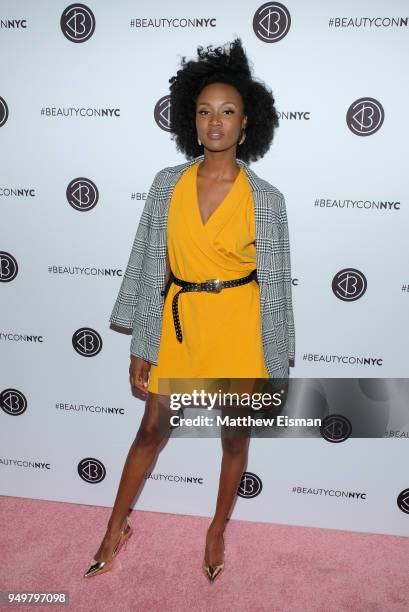 Deshauna Barber attends Beautycon Festival NYC 2018 - Day 1 at Jacob Javits Center on April 21, 2018 in New York City.