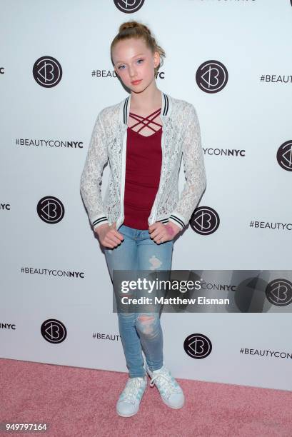 Riley McEvoy attends Beautycon Festival NYC 2018 - Day 1 at Jacob Javits Center on April 21, 2018 in New York City.