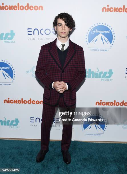Actor Cameron Boyce arrives at the 9th Annual Thirst Gala at The Beverly Hilton Hotel on April 21, 2018 in Beverly Hills, California.
