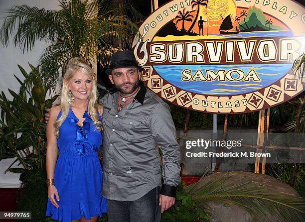 Survivor winner Natalie White and runner up Russell Hantz attend the season finale of the television show Survivor: Samoa - Castaways at CBS...