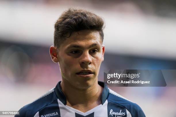 Alfonso Gonzalez of Monterrey looks on during the 16th round match between Monterrey and Lobos BUAP as part of the Torneo Clausura 2018 Liga MX at...