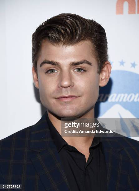 Actor Garrett Clayton arrives at the 9th Annual Thirst Gala at The Beverly Hilton Hotel on April 21, 2018 in Beverly Hills, California.