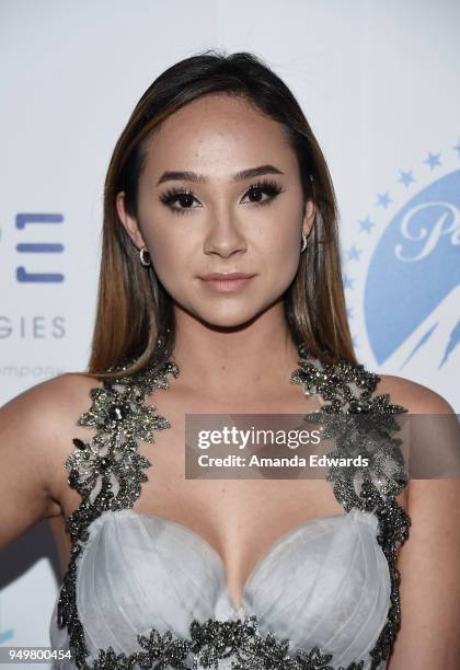 Franny Arrieta arrives at the 9th Annual Thirst Gala at The Beverly Hilton Hotel on April 21, 2018 in Beverly Hills, California.