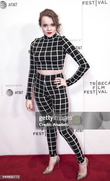 Actress Nadia Alexander, attends a screening of 'The Dark' during the Tribeca Film Festival at SVA Theatre in New York, United States on April 21,...