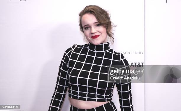 Actress Nadia Alexander, attends a screening of 'The Dark' during the Tribeca Film Festival at SVA Theatre in New York, United States on April 21,...