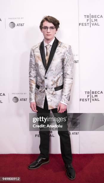 Actor Toby Nichols, attends a screening of 'The Dark' during the Tribeca Film Festival at SVA Theatre in New York, United States on April 21, 2018.