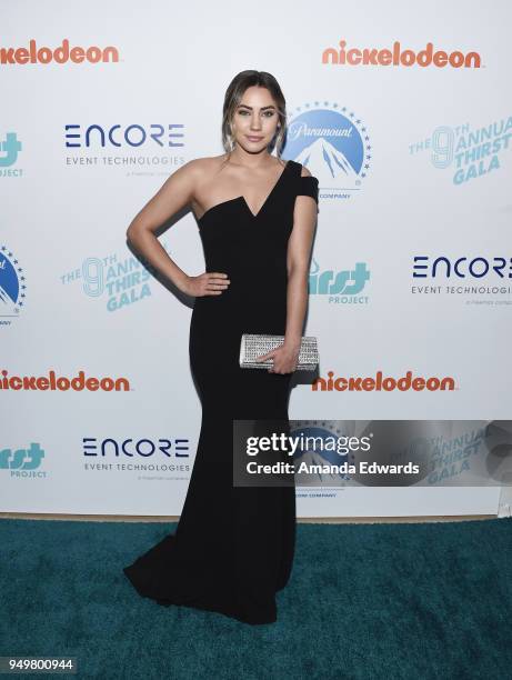 Cammie Scott arrives at the 9th Annual Thirst Gala at The Beverly Hilton Hotel on April 21, 2018 in Beverly Hills, California.