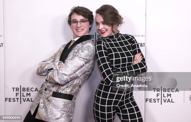 Toby Nichols and Nadia Alexander, attend a screening of 'The Dark' during the Tribeca Film Festival at SVA Theatre in New York, United States on...