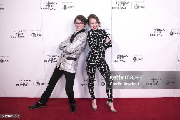 Toby Nichols and Nadia Alexander, attend a screening of 'The Dark' during the Tribeca Film Festival at SVA Theatre in New York, United States on...