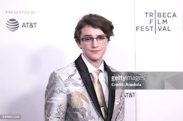 Actor Toby Nichols, attends a screening of 'The Dark' during the Tribeca Film Festival at SVA Theatre in New York, United States on April 21, 2018.