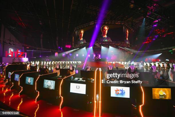 General view of the Esports arena during opening weekend of the Twin Galaxies H1Z1 Pro League at Caesars Entertainment Studios on April 21, 2018 in...