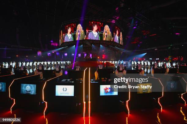 General view of the Esports arena during opening weekend of the Twin Galaxies H1Z1 Pro League at Caesars Entertainment Studios on April 21, 2018 in...