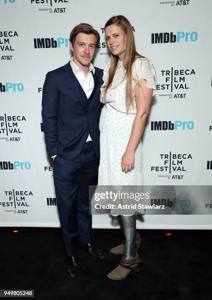 Actor Xavier Samuel and director Marianna Palka attends the 2018 Tribeca Film Festival after party for Egg hosted by the IMDbPro App TAO Downtown on...