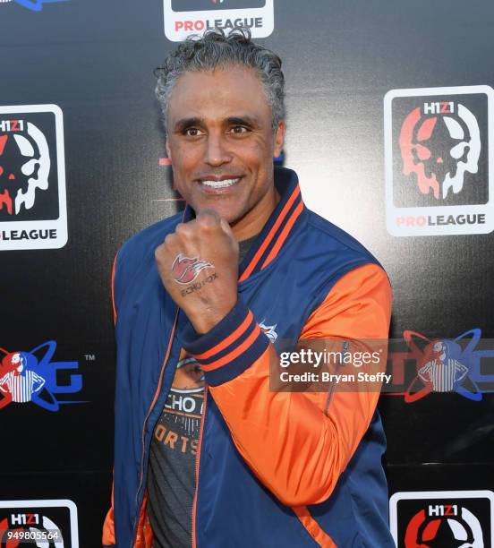 Actor and former NBA player Rick Fox attends opening weekend of the Twin Galaxies H1Z1 Pro League at Caesars Entertainment Studios on April 21, 2018...