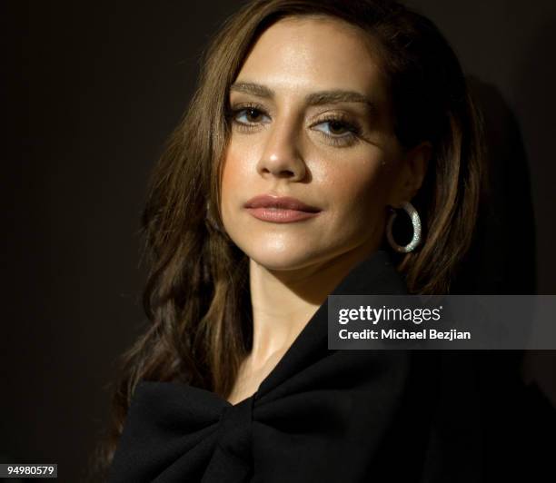 Actress Brittany Murphy poses for portraits at Tt Collection Pop-Up Party on December 3, 2009 in Los Angeles, California.