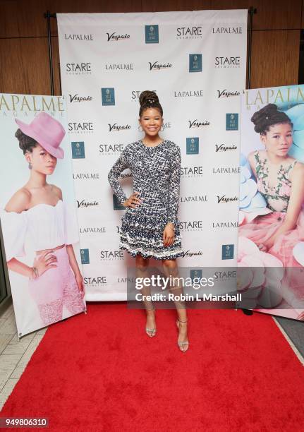 Actor Storm Reid attends the LaPalme Magazine Spring Issue Launch at Vespaio on April 21, 2018 in Los Angeles, California.