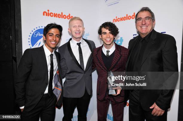 Karan Brar, CEO and Co-Founder of The Thirst Project Seth Maxwell, Cameron Boyce and Kenny Ortega attend The Thirst Project's 9th Annual Thirst Gala...